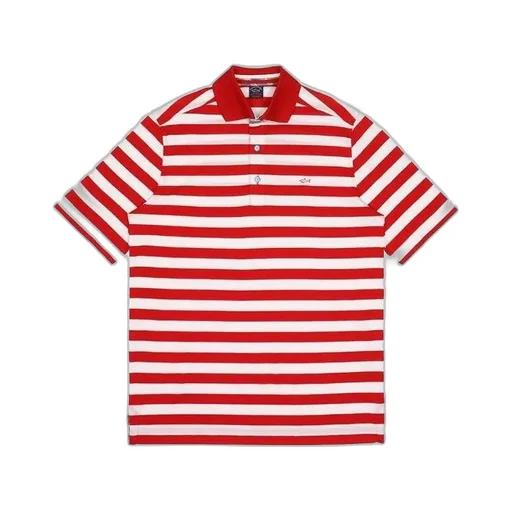 Striped Short-Sleeved Polo Shirt