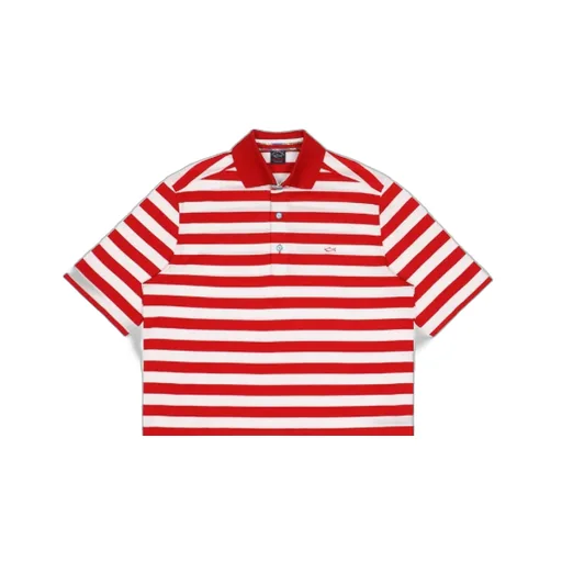 Striped Short-Sleeved Polo Shirt