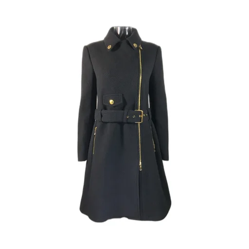 Oblique Cardigan Zipper Coat