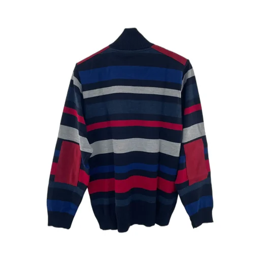 Striped Zipper Sweater