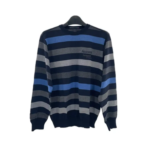 Round-Neck Striped Sweater