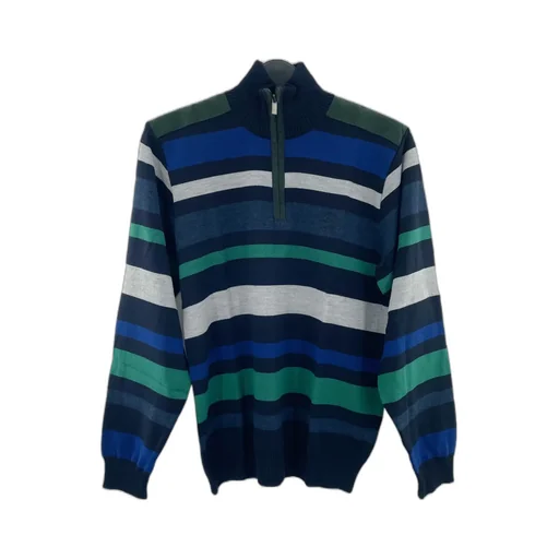 Striped Zipper Sweater