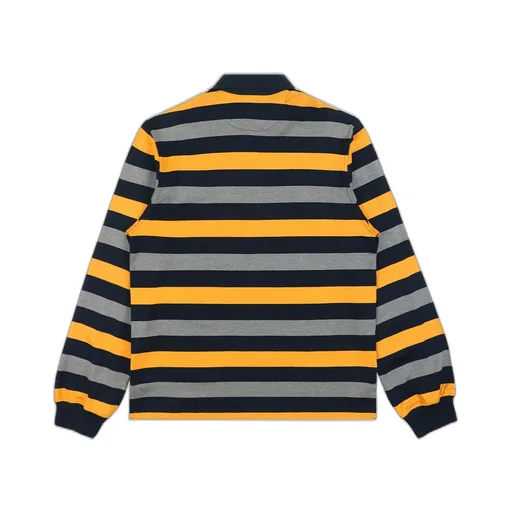 Striped Long-Sleeved Polo Shirt