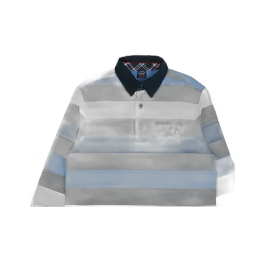 Striped Long-Sleeved Polo Shirt