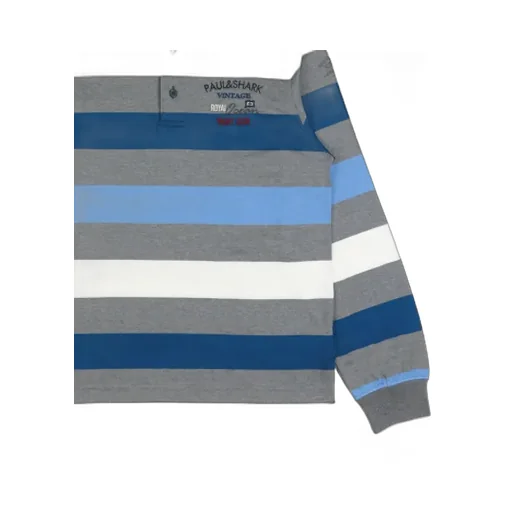 Striped Long-Sleeved Polo Shirt