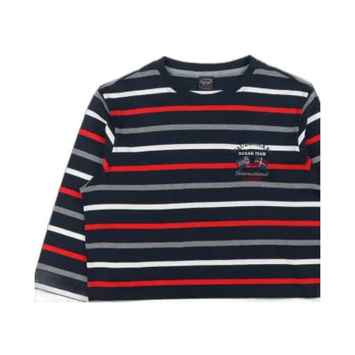 Striped Logo Long-Sleeved T-Shirt