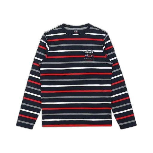 Striped Logo Long-Sleeved T-Shirt