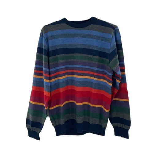 Round-Neck Striped Sweater