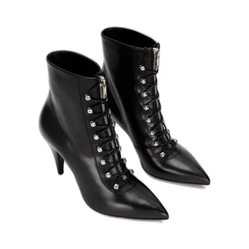 Logo High-Heeled Short Boots