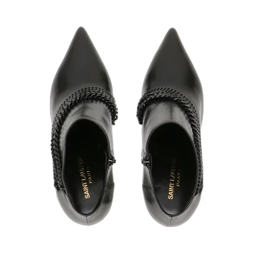 Pointed High-Heeled Ankle Boots