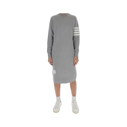 Thom Browne 4-Bar Sleeve Sweatshirt Dress