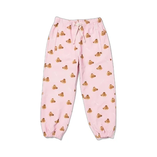 All-Over Teddy Bear Print Trousers