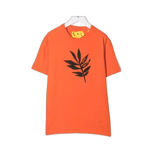 Leaf-Motif Cotton T-Shirt