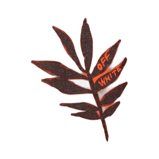 Leaf-Motif Cotton T-Shirt