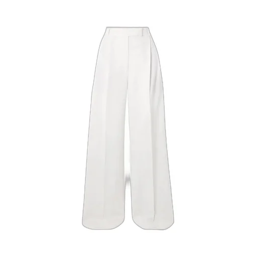 Pleated Wool-Blend Twill Wide-Leg Pants