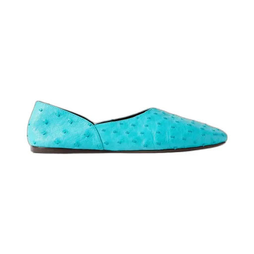 Jane Ostrich Leather Flats
