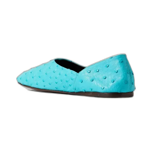 Jane Ostrich Leather Flats