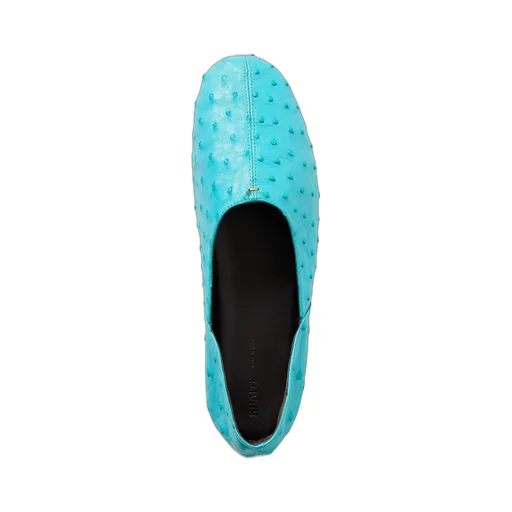 Jane Ostrich Leather Flats