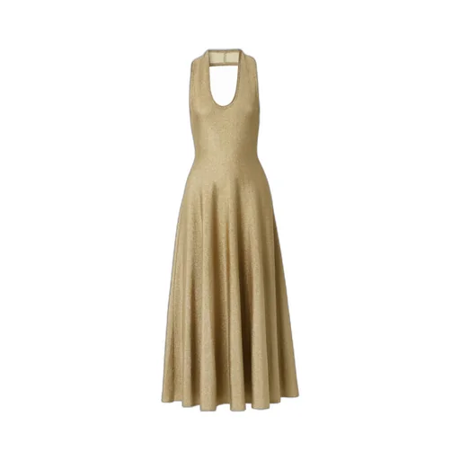 Melina Lurex Halterneck Midi Dress