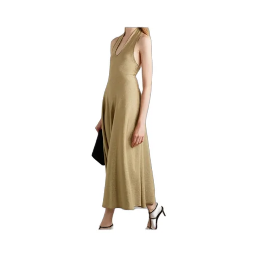 Melina Lurex Halterneck Midi Dress