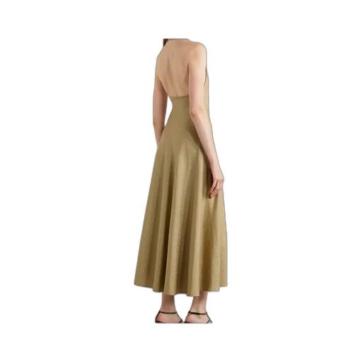 Melina Lurex Halterneck Midi Dress