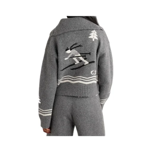 Intarsia-Knit Cashmere Cardigan