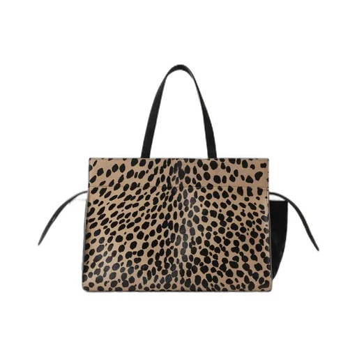 Crosby Leather-Trimmed Leopard-Print Calf Hair Tote