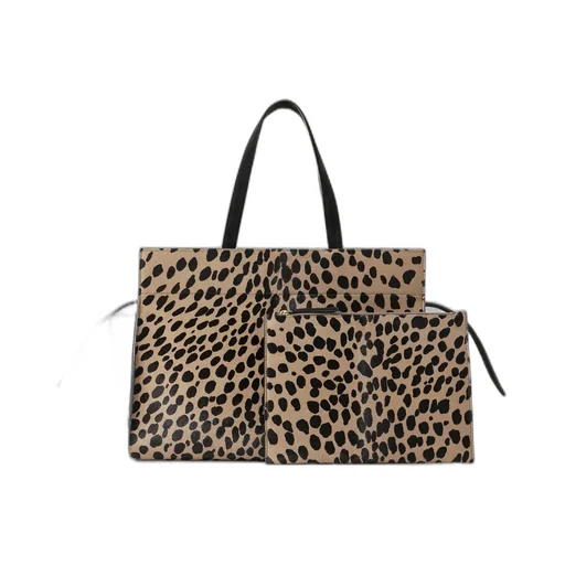 Crosby Leather-Trimmed Leopard-Print Calf Hair Tote