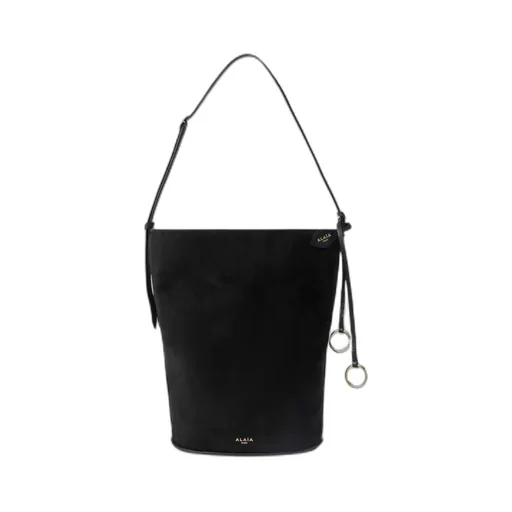 Leather-Trimmed Suede Tote
