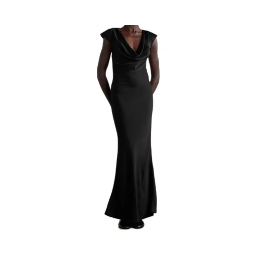 Tefra Draped Satin Gown