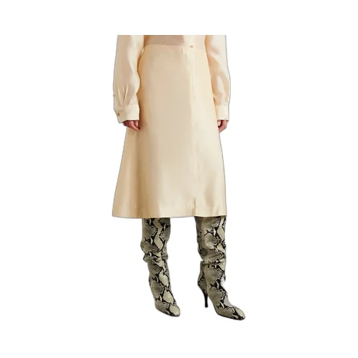 Nania Satin-Twill Midi Skirt
