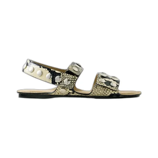Square-Toe Flat Sandals