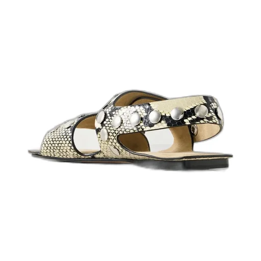 Square-Toe Flat Sandals