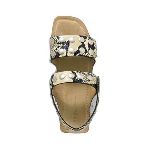 Square-Toe Flat Sandals