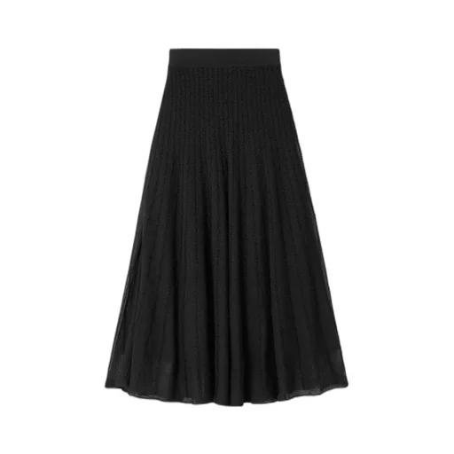 Dawn Pointelle-Knit Midi Skirt