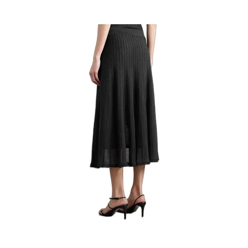 Dawn Pointelle-Knit Midi Skirt