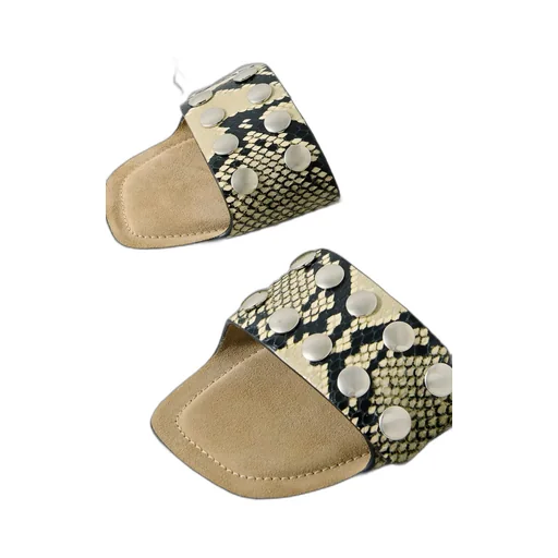 Square-Toe Flat Sandals