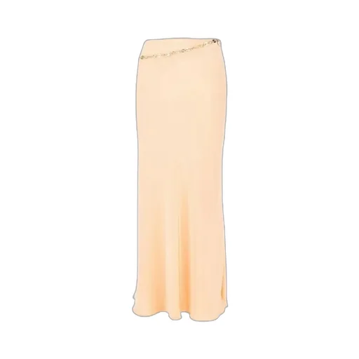 Rabanne Chain-Detailed Satin Skirt