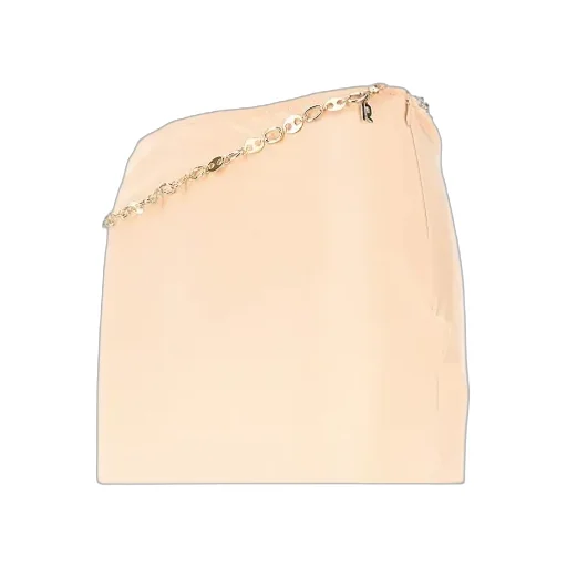 Rabanne Chain-Detailed Satin Skirt
