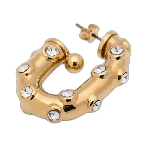 Rabanne Embellished Chunky Hoop Earrings