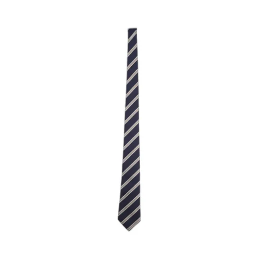 Giorgio Armani Logo Patch Striped Tie