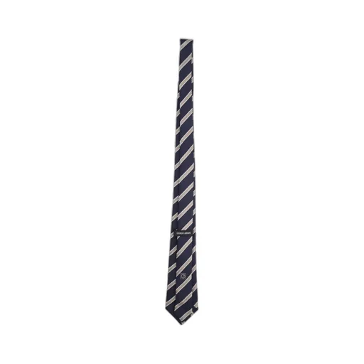 Giorgio Armani Logo Patch Striped Tie
