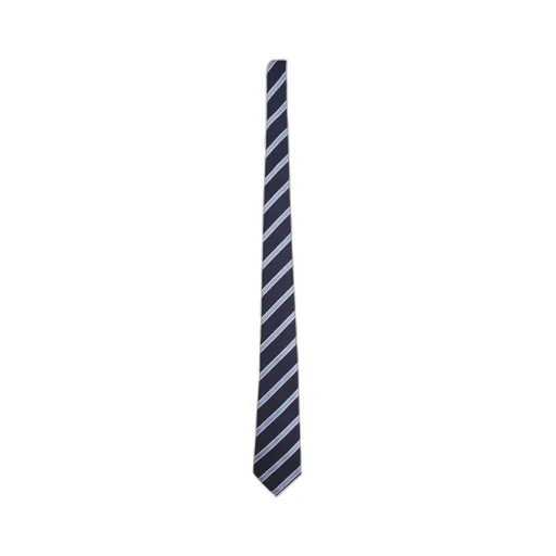 Giorgio Armani Logo Patch Striped Tie