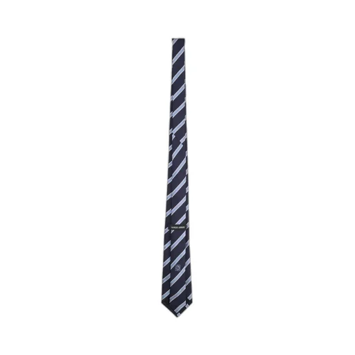 Giorgio Armani Logo Patch Striped Tie