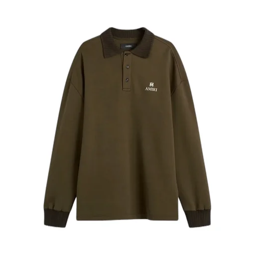 Ma Oversized Long-Sleeve Polo Shirt