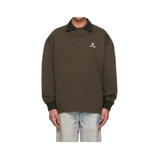 Ma Oversized Long-Sleeve Polo Shirt