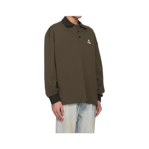 Ma Oversized Long-Sleeve Polo Shirt