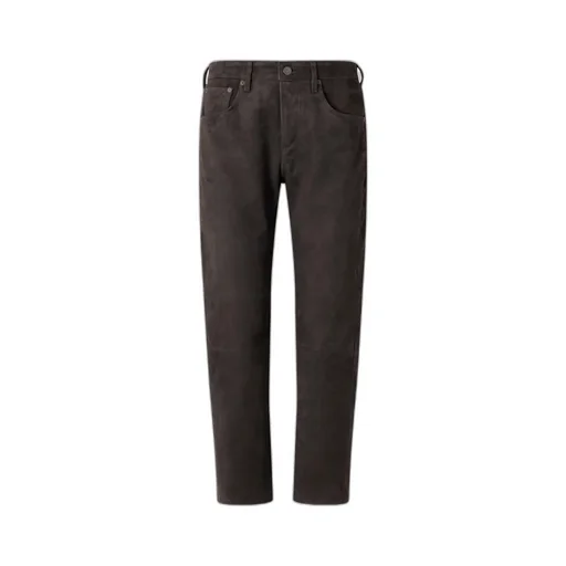 Winslow Suede Straight-Leg Pants