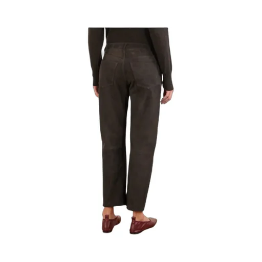 Winslow Suede Straight-Leg Pants
