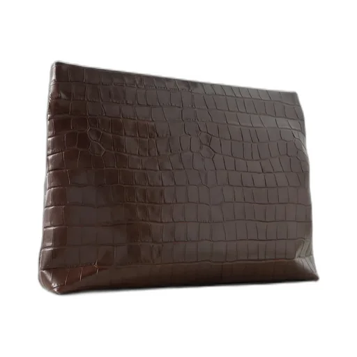 Jerry Crocodile-Patterned Leather Clutch